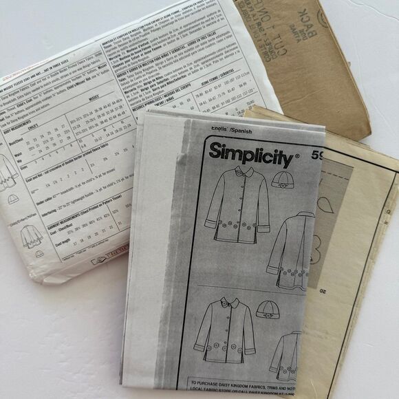 Simplicity 5946 Daisy Kingdom Mom & Me Jacket Sewing Pattern Sz 3-7 & 6-24 *READ - Picture 2 of 4